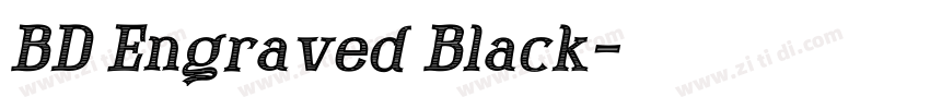 BD Engraved Black字体转换